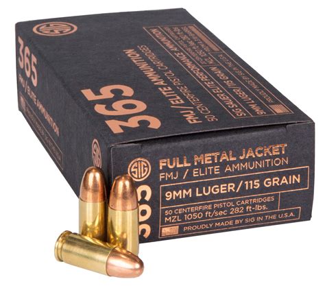 sig 365 full metal jacket ammo box|sig 365 elite ball 9mm.